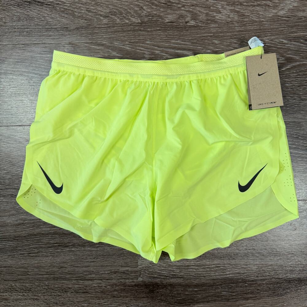 Nike Dri-FIT ADV Running Shorts Men's Medium M Yellow 4" Lightweight FN3352-736